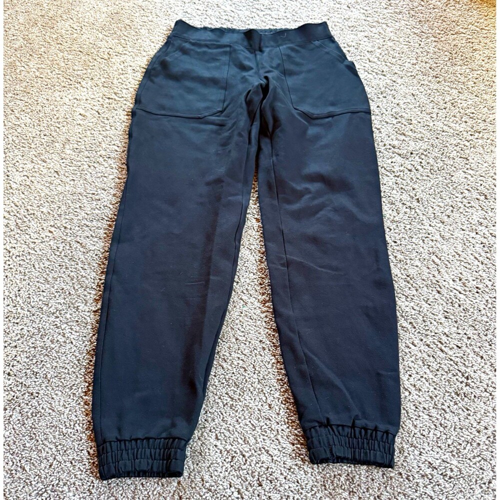 SPANX Womens Small Black Pull On Jogger Pants Elastic Waist Athletic Lounge